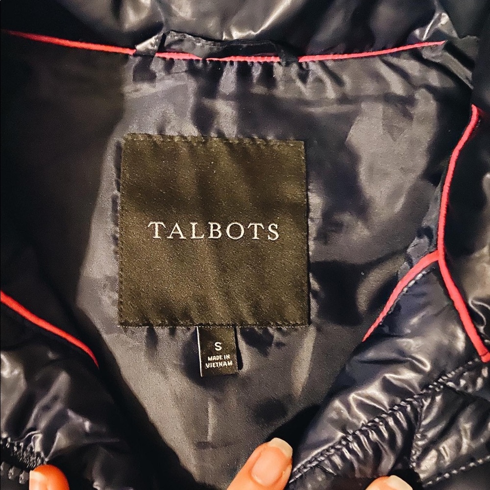 talbots navy vest
